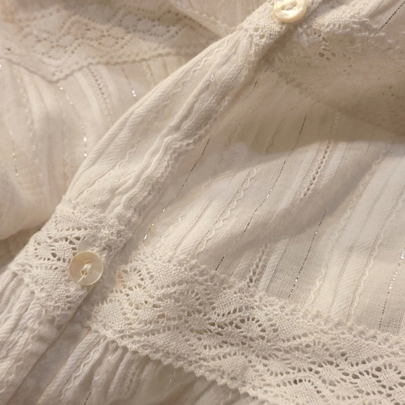 NWT LOVE SAM Cotton Button Down Top Small - Picture 4 of 5